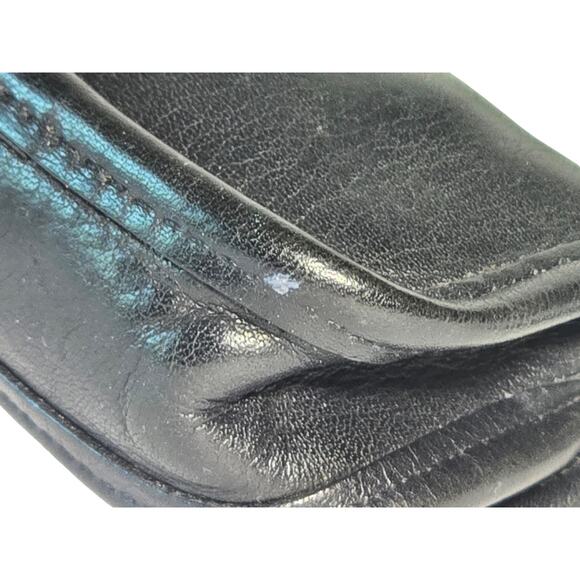 90s Coach Vintage Black Leather Mini City Bag Coin Purse Keychain Fob Charm - Picture 10 of 15